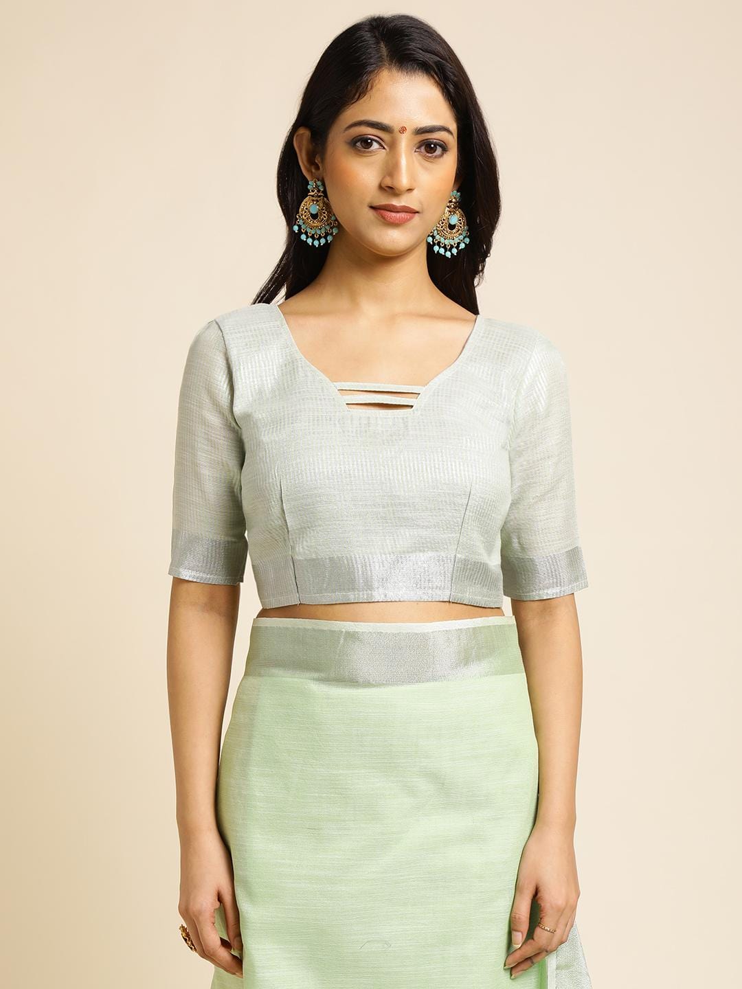 Ethnic Motifs Zari Woven Design Banarasi Saree