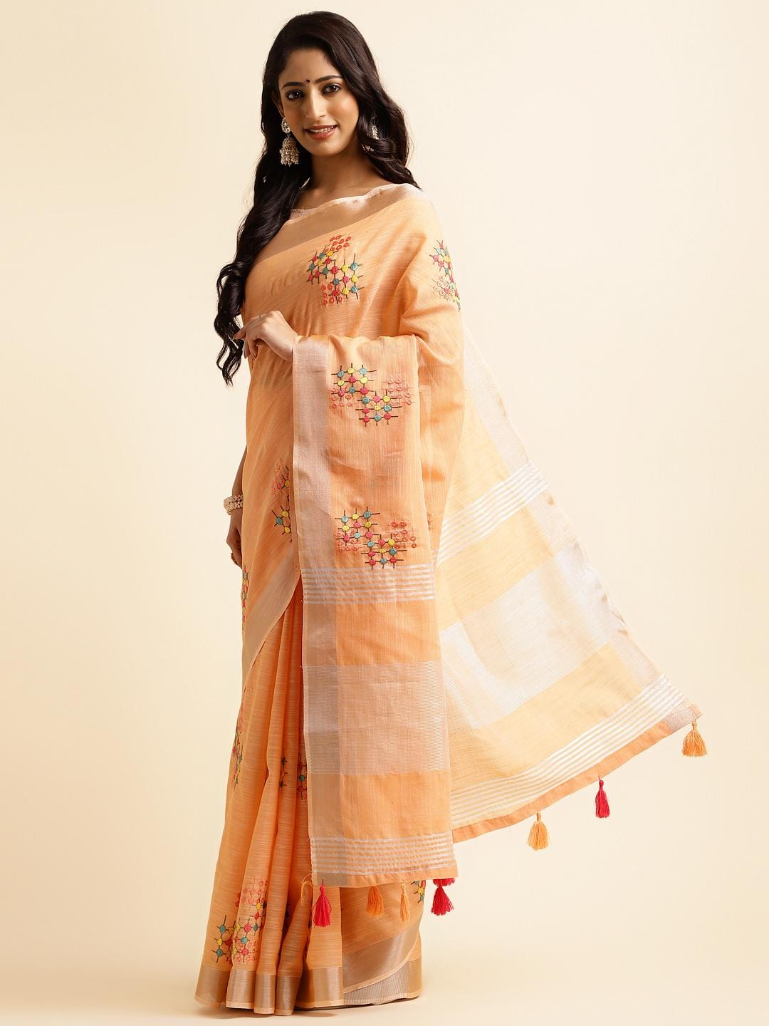 Ethnic Motifs Zari Woven Design Banarasi Saree