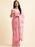 Ethnic Motifs Zari Woven Design Banarasi Saree