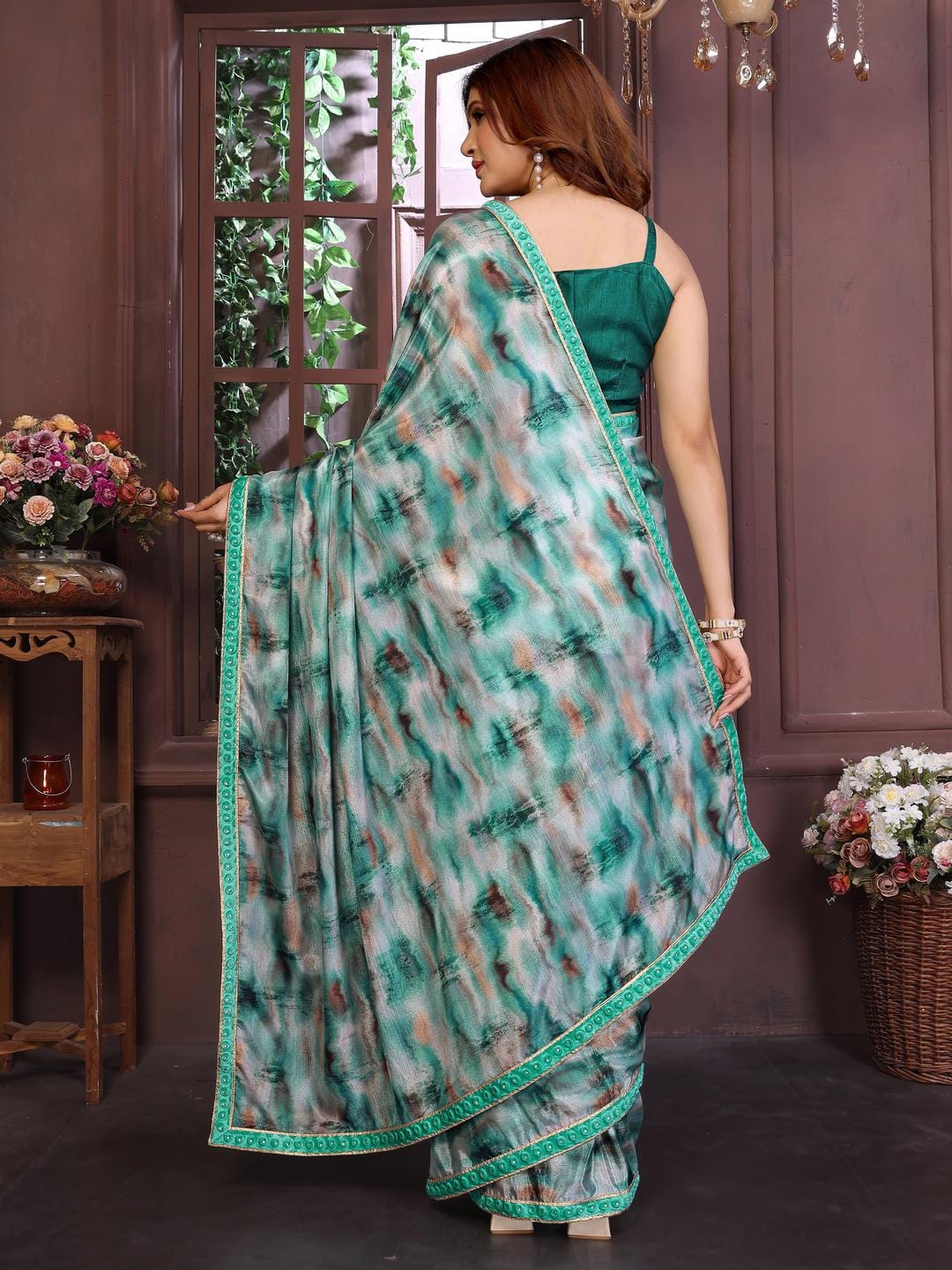 Ethnic Motifs Zari Woven Design Banarasi Saree