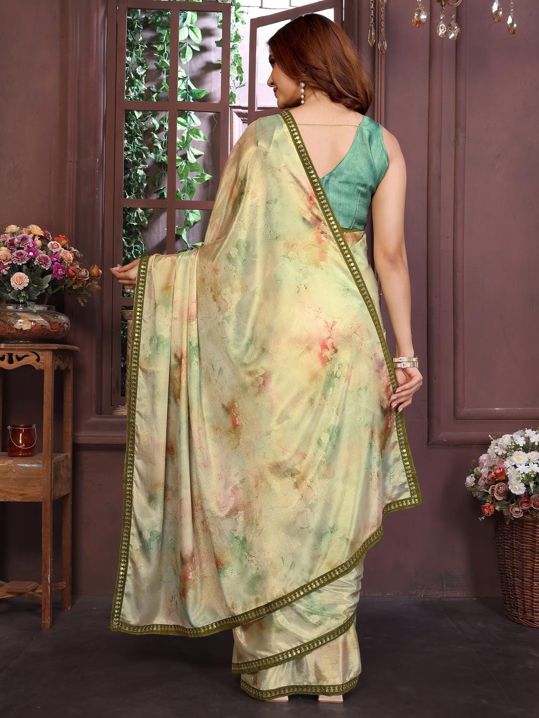 Ethnic Motifs Zari Woven Design Banarasi Saree