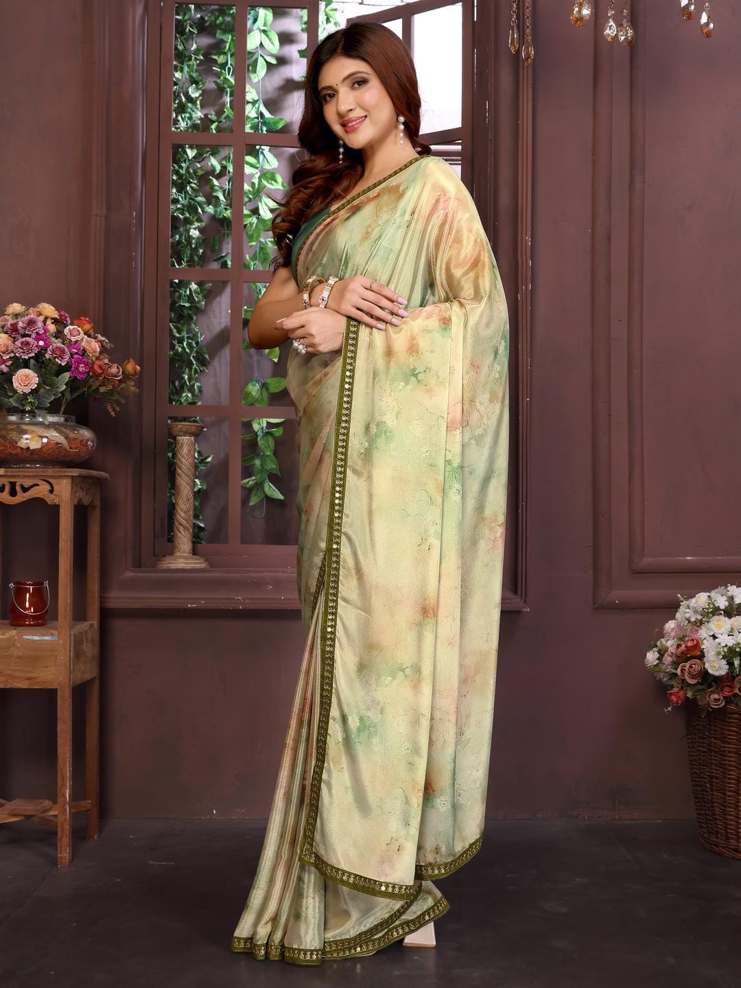 Ethnic Motifs Zari Woven Design Banarasi Saree