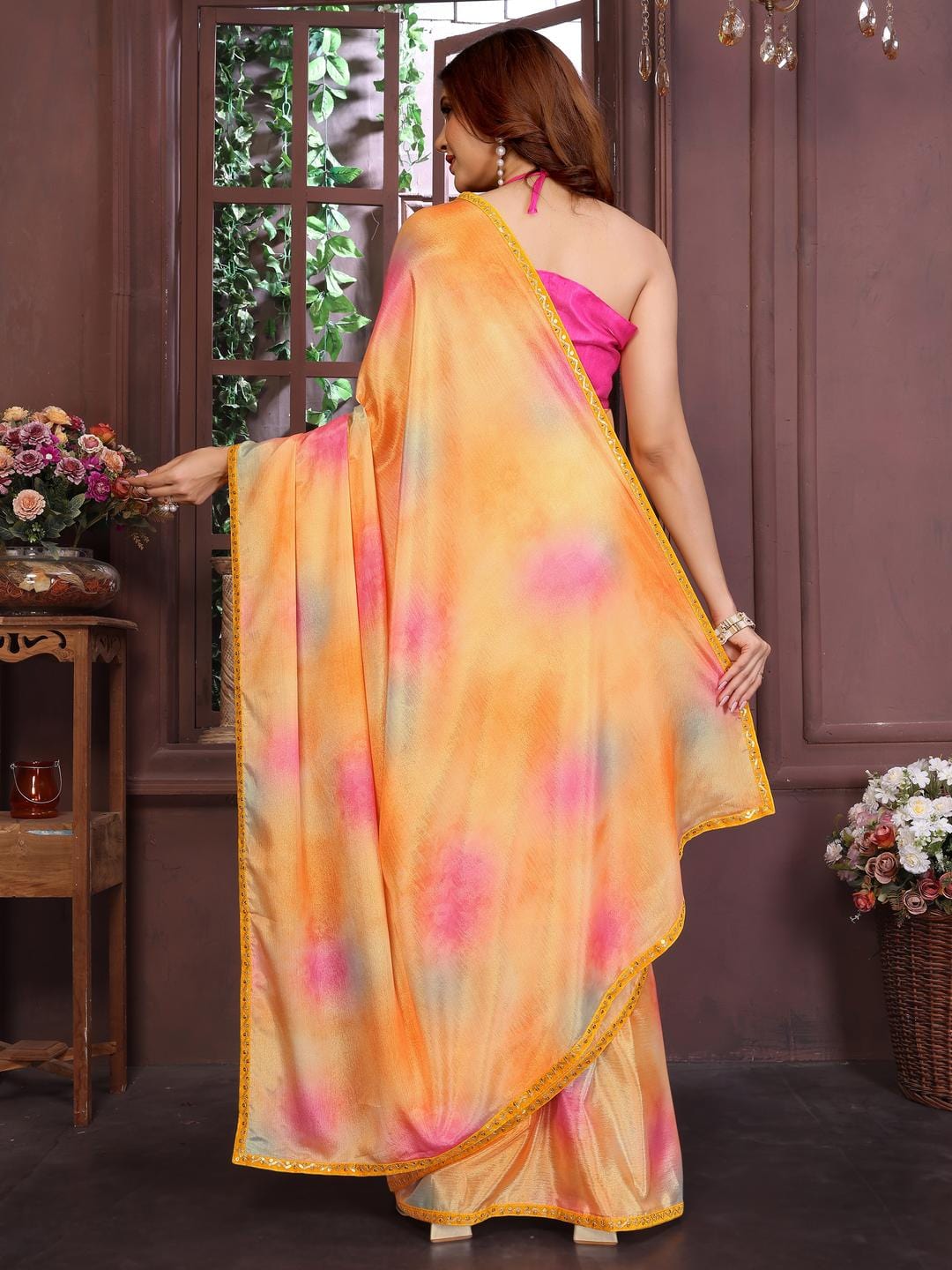 Ethnic Motifs Zari Woven Design Banarasi Saree