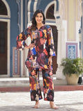 Varanga Women Black Abstract Printed  Co-Ords