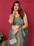 Ethnic Motifs Zari Woven Design Banarasi Saree