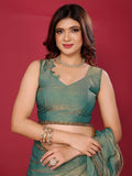 Ethnic Motifs Zari Woven Design Banarasi Saree