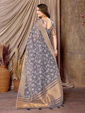 Ethnic Motifs Zari Woven Design Banarasi Saree