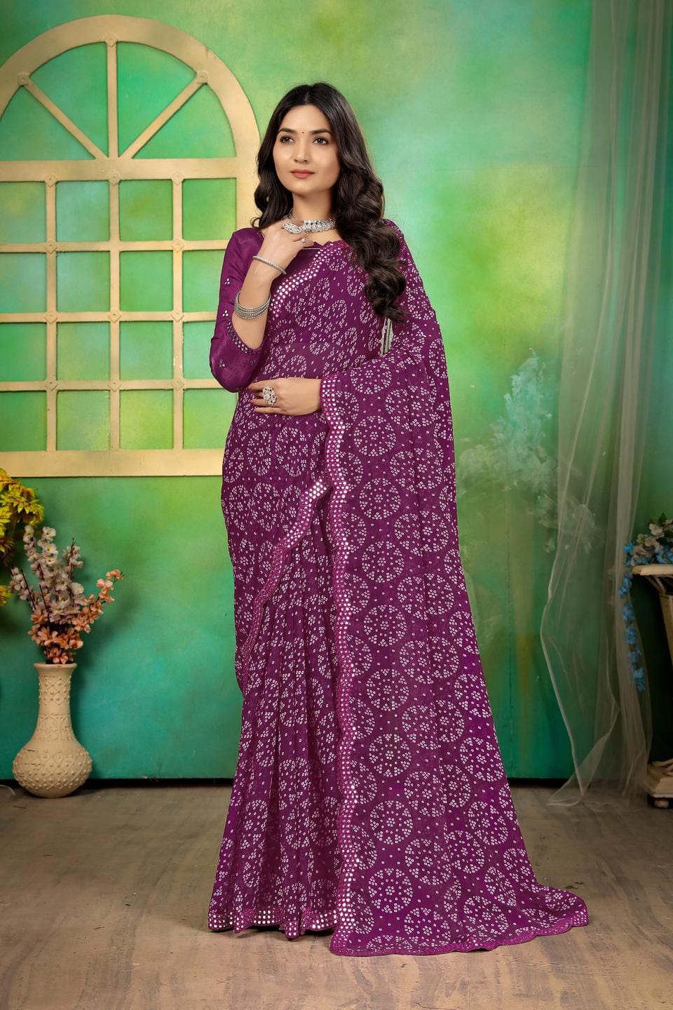 Ethnic Motifs Zari Woven Design Banarasi Saree