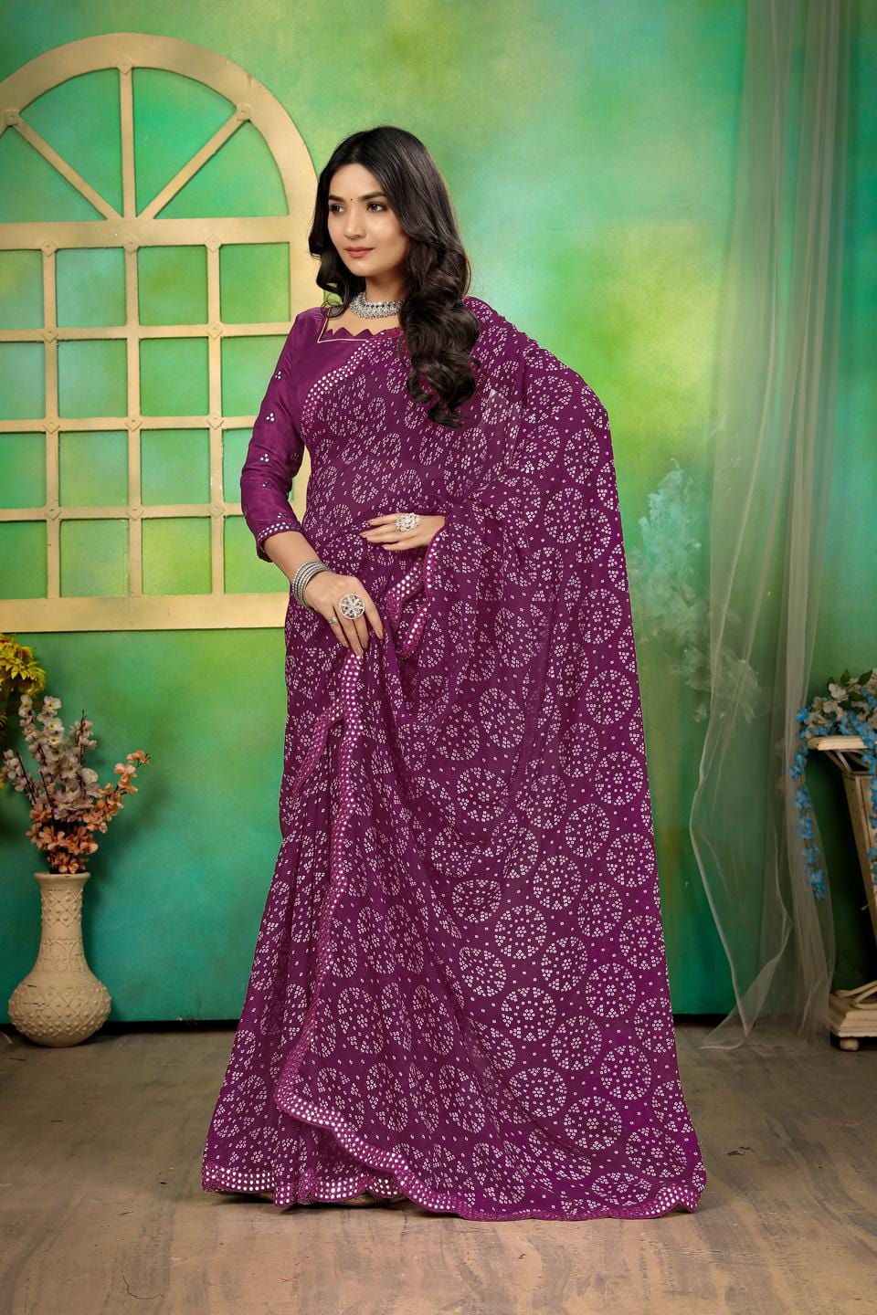 Ethnic Motifs Zari Woven Design Banarasi Saree