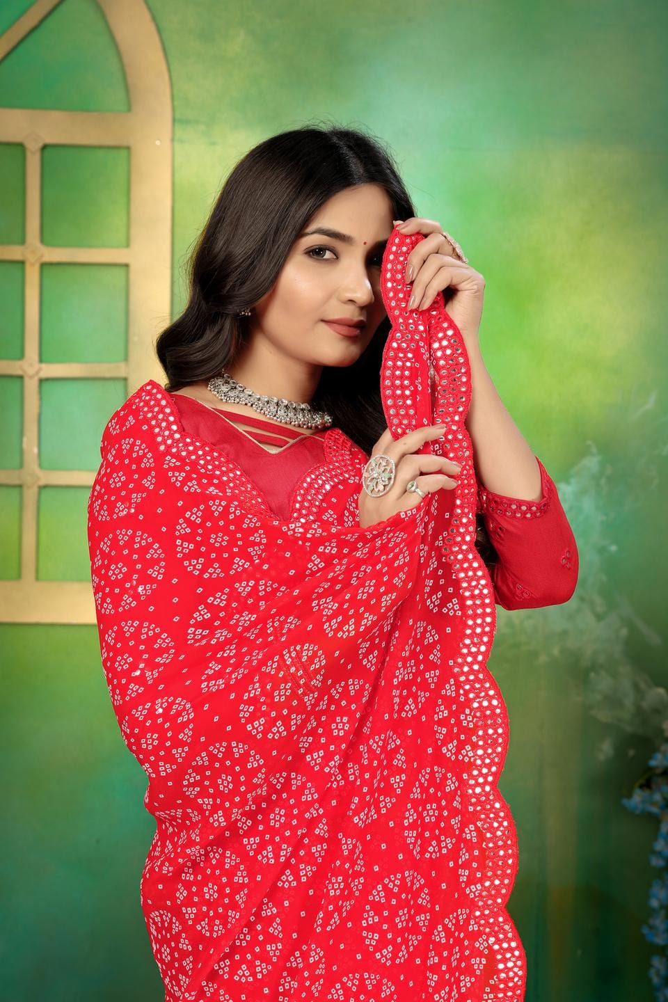 Ethnic Motifs Zari Woven Design Banarasi Saree