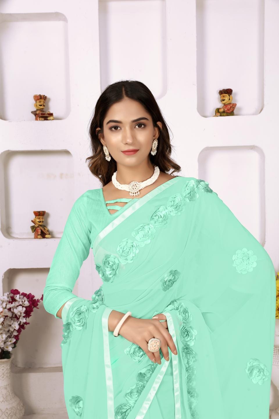 Ethnic Motifs Zari Woven Design Banarasi Saree