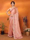 Ethnic Motifs Zari Woven Design Banarasi Saree