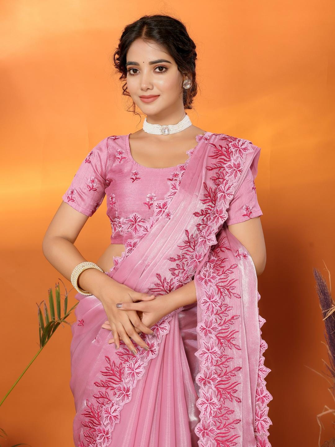 Ethnic Motifs Zari Woven Design Banarasi Saree