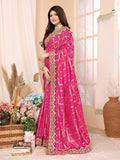 Ethnic Motifs Zari Woven Design Banarasi Saree