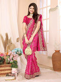 Ethnic Motifs Zari Woven Design Banarasi Saree