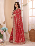 Ethnic Motifs Zari Woven Design Banarasi Saree