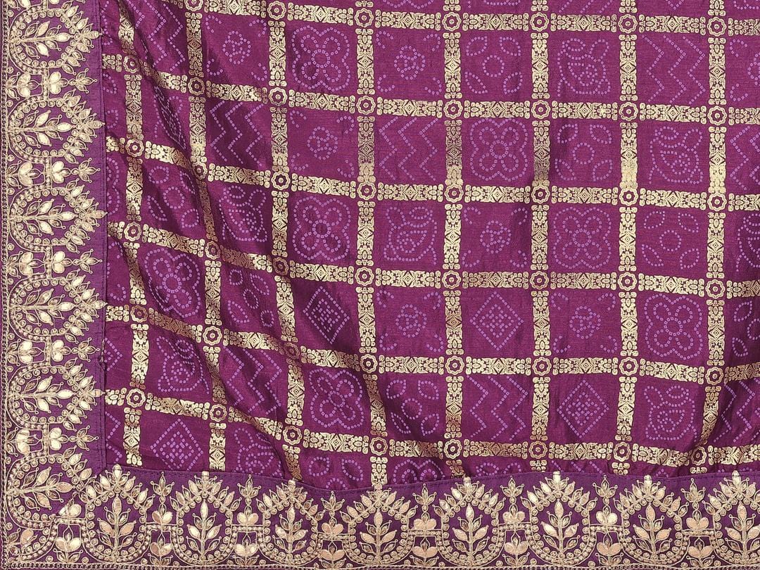 Ethnic Motifs Zari Woven Design Banarasi Saree