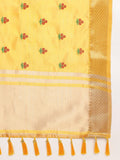 Ethnic Motifs Zari Woven Design Banarasi Saree