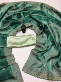 Ethnic Motifs Zari Woven Design Banarasi Saree