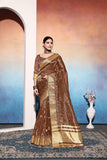 Ethnic Motifs Zari Woven Design Banarasi Saree