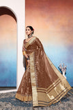 Ethnic Motifs Zari Woven Design Banarasi Saree