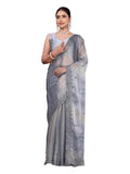 Ethnic Motifs Zari Woven Design Banarasi Saree
