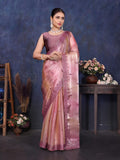 Ethnic Motifs Zari Woven Design Banarasi Saree
