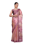 Ethnic Motifs Zari Woven Design Banarasi Saree