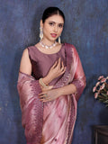Ethnic Motifs Zari Woven Design Banarasi Saree