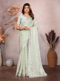 Ethnic Motifs Zari Woven Design Banarasi Saree