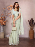 Ethnic Motifs Zari Woven Design Banarasi Saree