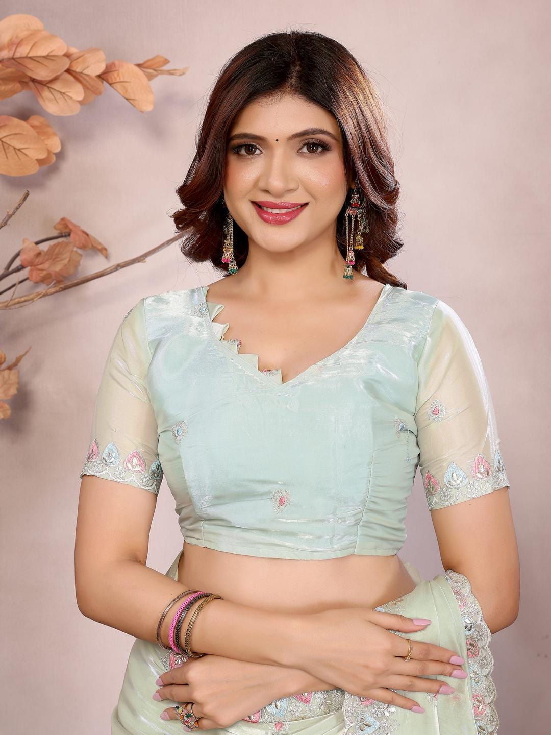 Ethnic Motifs Zari Woven Design Banarasi Saree