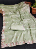 Ethnic Motifs Zari Woven Design Banarasi Saree