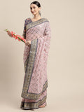 Ethnic Motifs Zari Woven Design Banarasi Saree