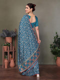 Ethnic Motifs Zari Woven Design Banarasi Saree