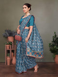 Ethnic Motifs Zari Woven Design Banarasi Saree