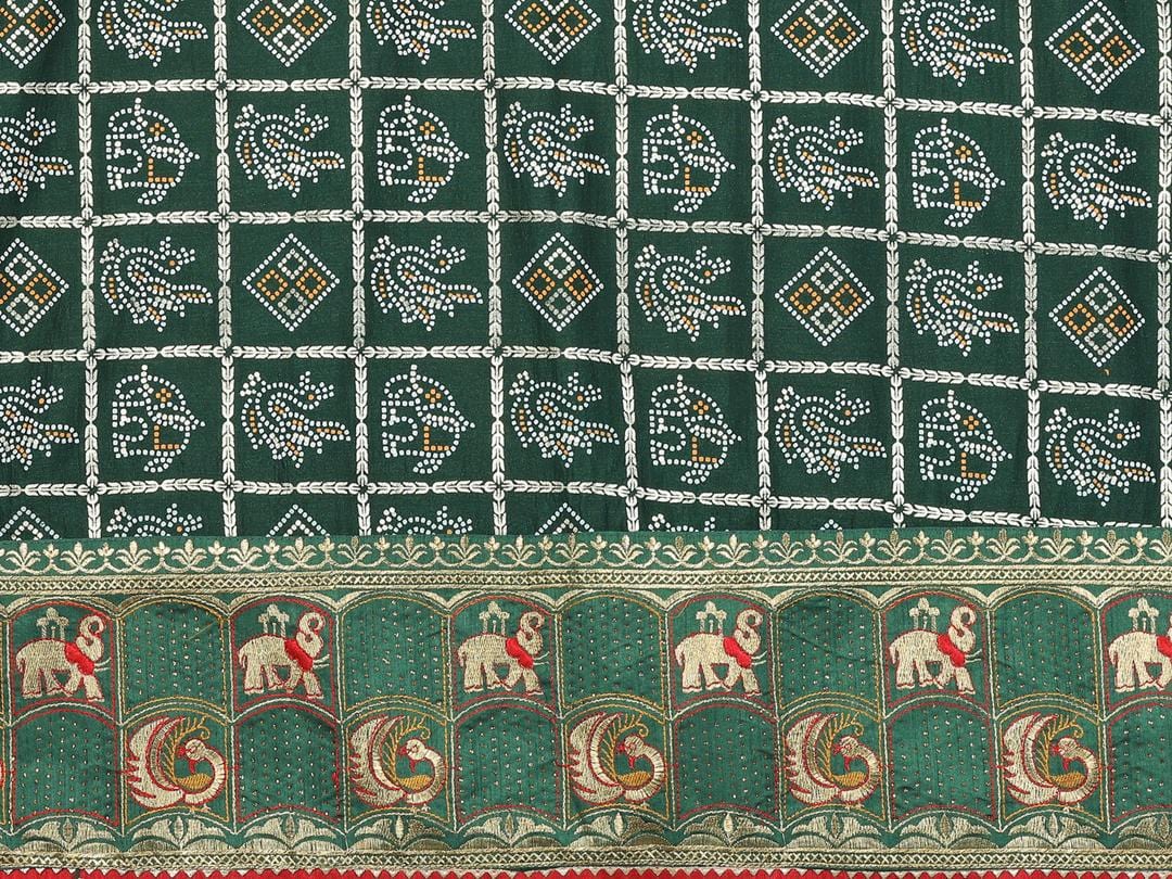 Ethnic Motifs Zari Woven Design Banarasi Saree