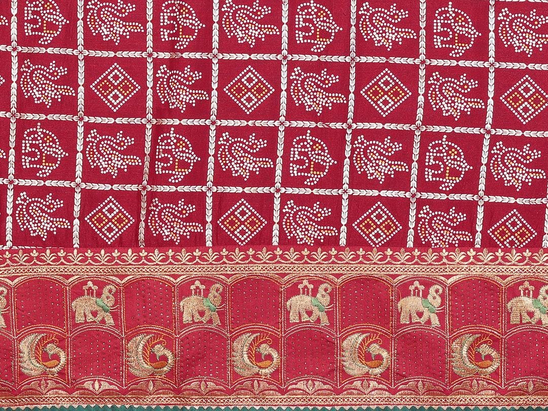 Ethnic Motifs Zari Woven Design Banarasi Saree