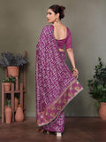 Ethnic Motifs Zari Woven Design Banarasi Saree