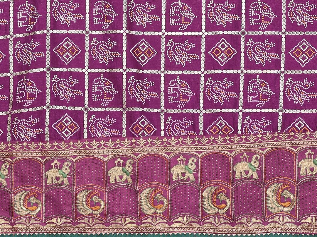 Ethnic Motifs Zari Woven Design Banarasi Saree