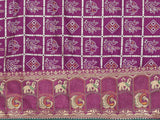 Ethnic Motifs Zari Woven Design Banarasi Saree