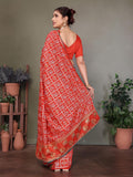 Ethnic Motifs Zari Woven Design Banarasi Saree