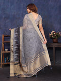 Ethnic Motifs Zari Woven Design Banarasi Saree