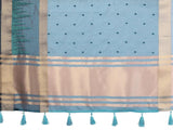 Ethnic Motifs Zari Woven Design Banarasi Saree