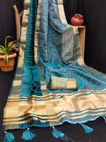Ethnic Motifs Zari Woven Design Banarasi Saree