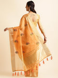 Ethnic Motifs Zari Woven Design Banarasi Saree
