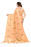 Ethnic Motifs Zari Woven Design Banarasi Saree