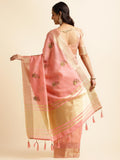Ethnic Motifs Zari Woven Design Banarasi Saree