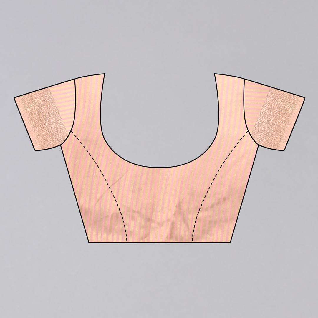 Ethnic Motifs Zari Woven Design Banarasi Saree