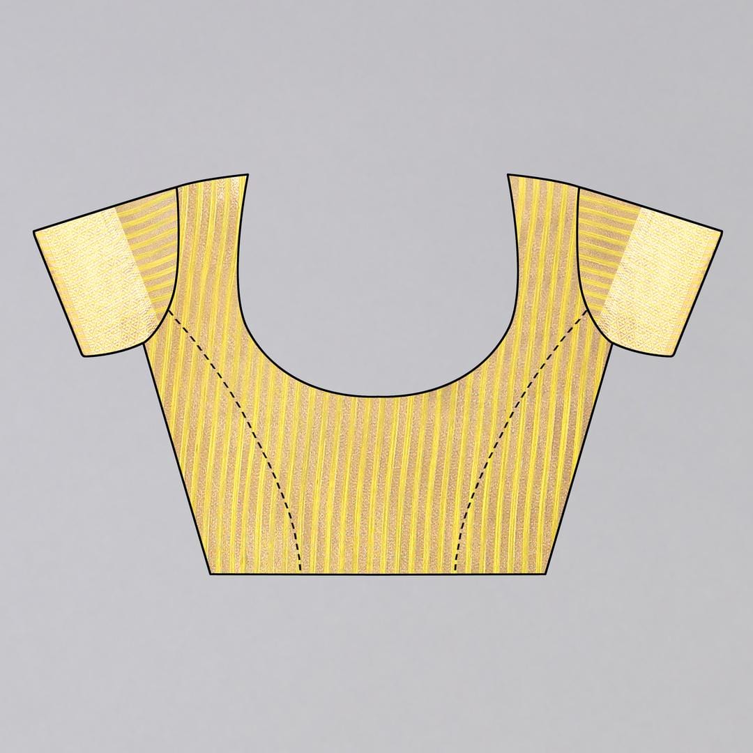 Ethnic Motifs Zari Woven Design Banarasi Saree